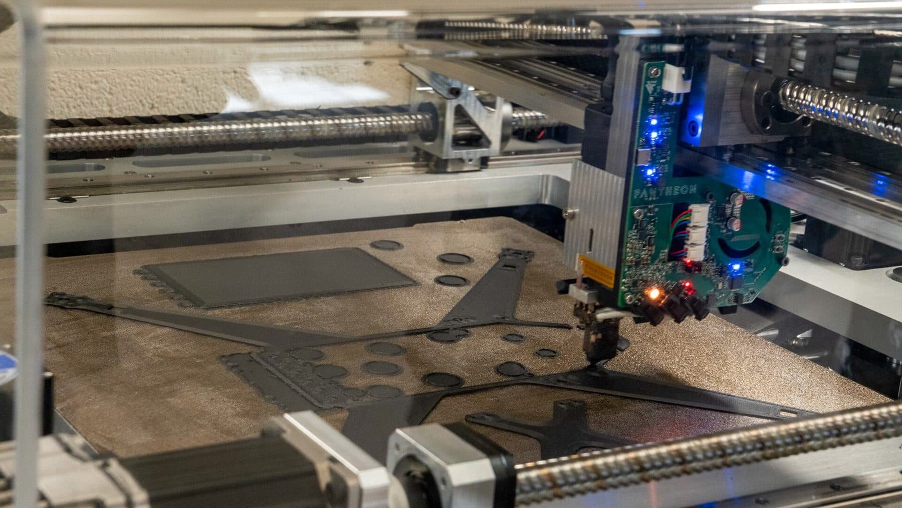 Soldiers 3D-print a small unmanned aircraft system, an example of selling technology to the Department of Defense